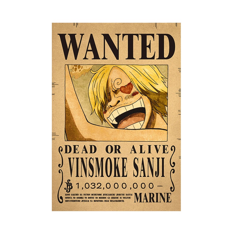 Poster Truy nã One Piece đủ 138 nhân vật trong One Piece