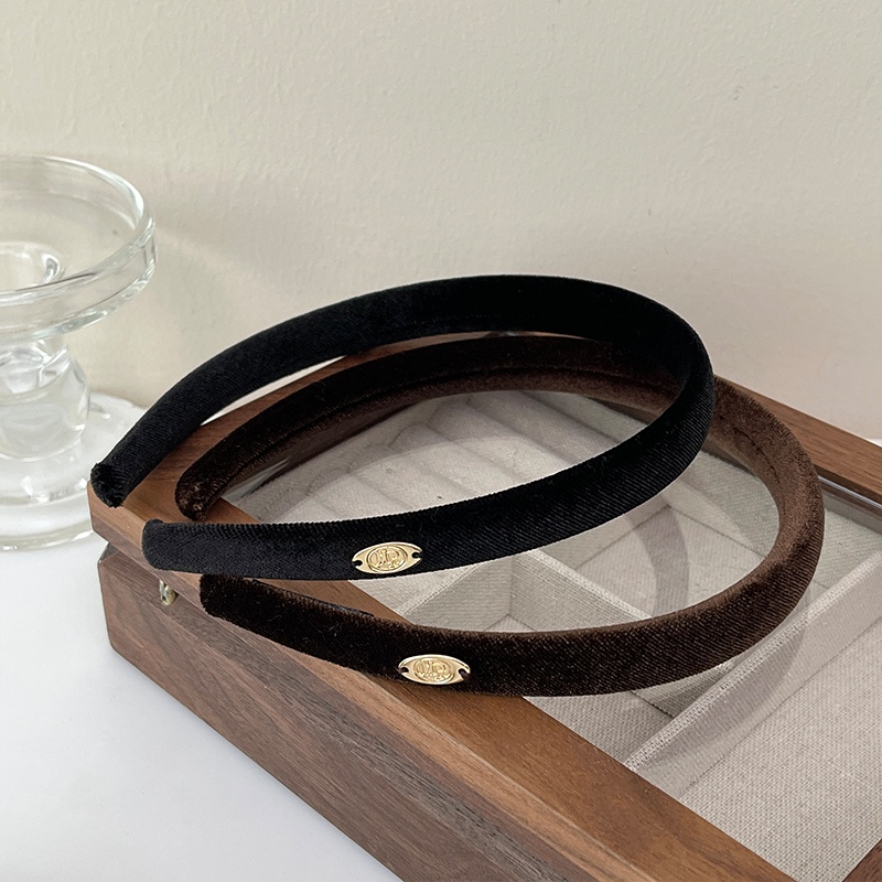 Băng Đô Cài Tóc Vải Nhung Mỏng Cao Cấp Phong Cách Retro Cao Cấp Dễ Phối Đồ Hàng Ngày Cho Nữ