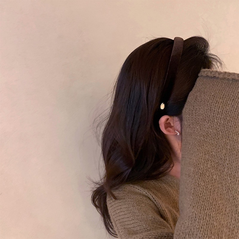 Băng Đô Cài Tóc Vải Nhung Mỏng Cao Cấp Phong Cách Retro Cao Cấp Dễ Phối Đồ Hàng Ngày Cho Nữ