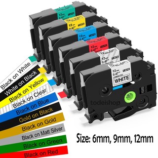 Tương thích với Brother Băng keo TZe 231 631 334 335 TZ Label Ribbon, TZe-231 TZ-231 TZE231 TZ231 Laminated P-Touch Label Maker Tape, for PT-D200 PT-D210 PTH100 PT-D400 PT-D450 PT-D600 PT-1880