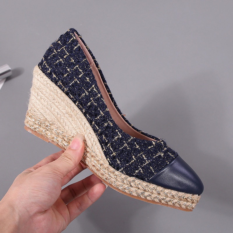Giày Búp Bê Mũi Nhọn Gót Thấp 8cm May Ráp Thân Thời Trang Nữ Mới