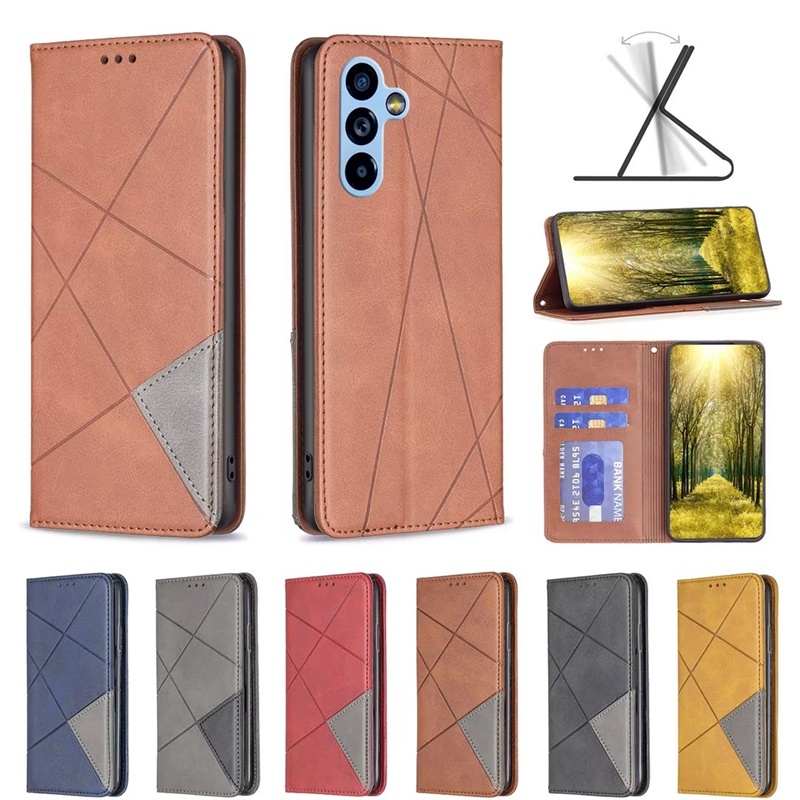 Ốp Điện Thoại Da Ví Lật Từ Tính Có Ngăn Đựng Thẻ Sang Trọng Cho Samsung Galaxy A04 4G A04S M14 A14 A24 A34 A54 5G A23E