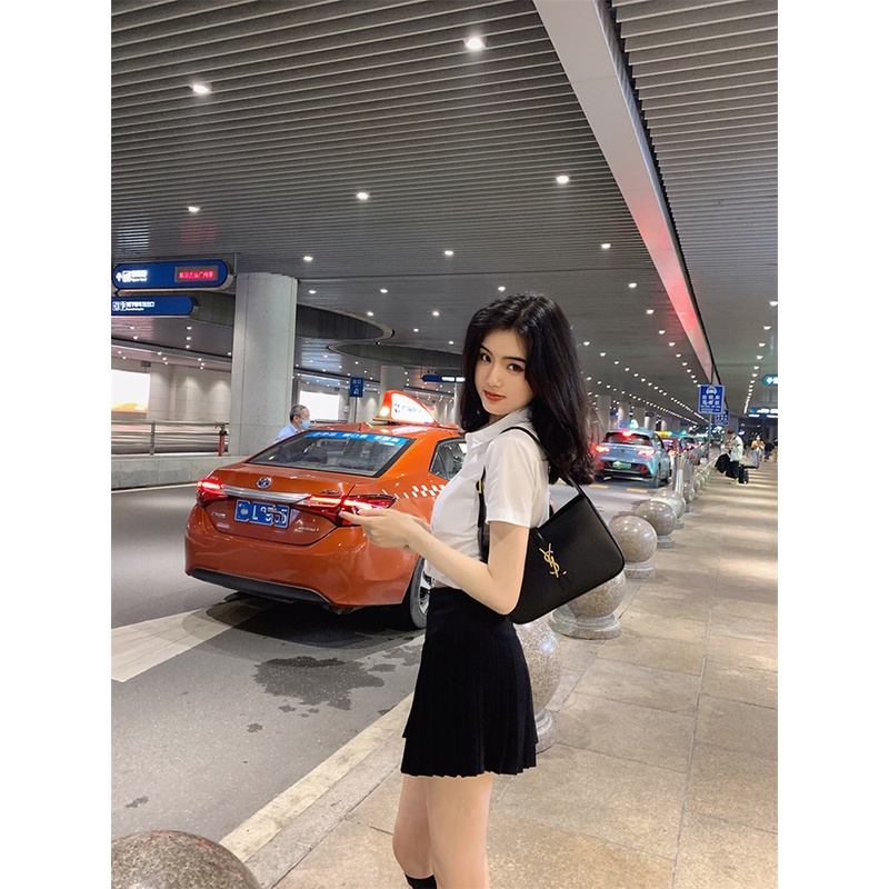 Cocory vn Áo Crop top Nữ Tay Ngắn Ôm Dáng Đơn Giản Dễ Phối Đồ