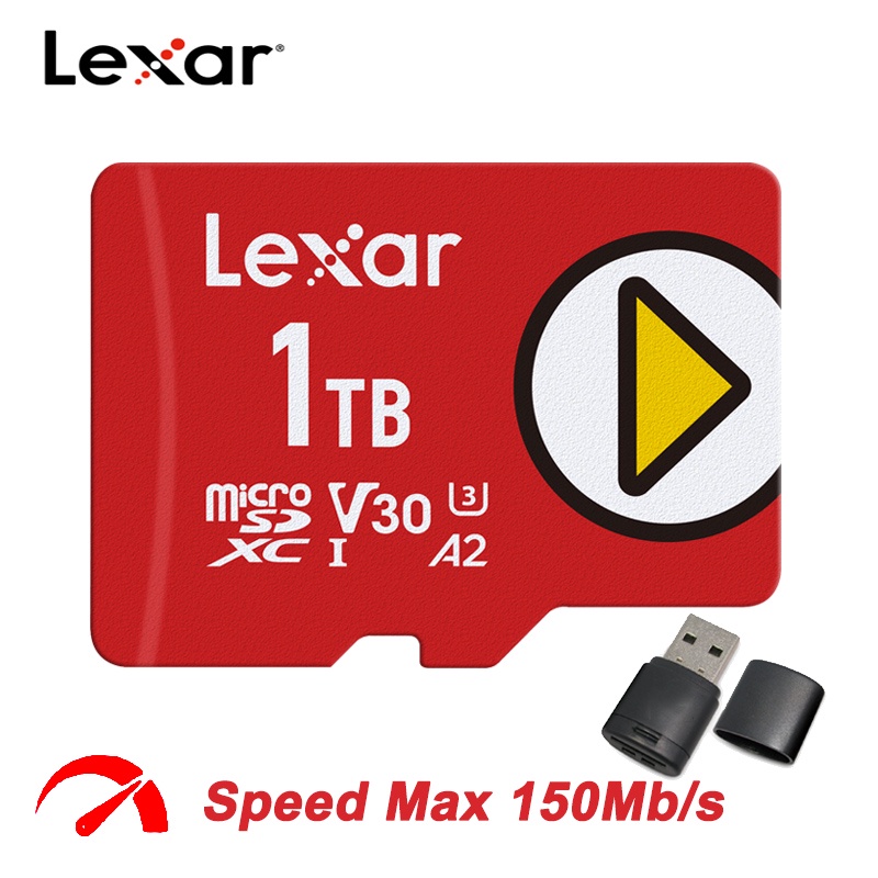 Thẻ Nhớ Lexar 128GB 256GB 512GB 1TB TF Micro SD Card U1 U3 4K V10 V30 Microsd Cho Điện Thoại Game Nintendo