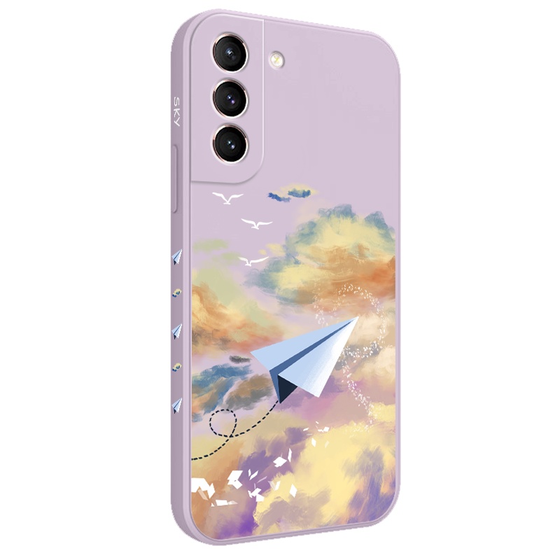 Ốp Điện Thoại Hình Máy Bay Giấy Cho Samsung Galaxy S21 S20 FE Ultra Plus