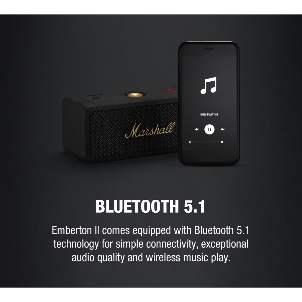 Loa Bluetooth Chống Thấm Nước IPX7 MARSHALL Emberton II