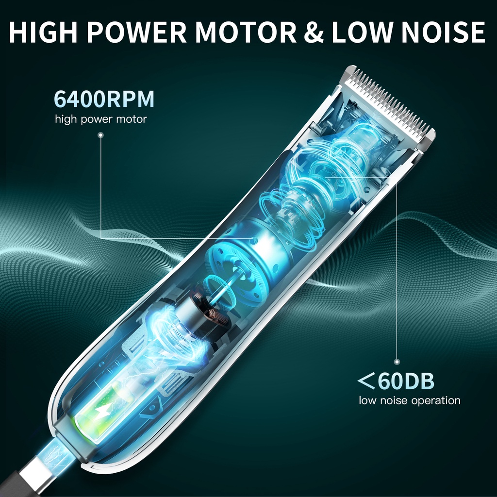 Tông đơ cạo lông râu toàn thân KENSEN RFCD-9088 chống thấm nước có đèn LED đa năng dành cho nam