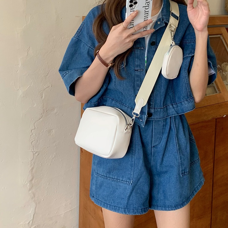 Ielgy Túi Đeo Chéo Hình Vuông Nhỏ Đơn Giản Phong Cách retro Hợp Thời Trang Cho Nữ