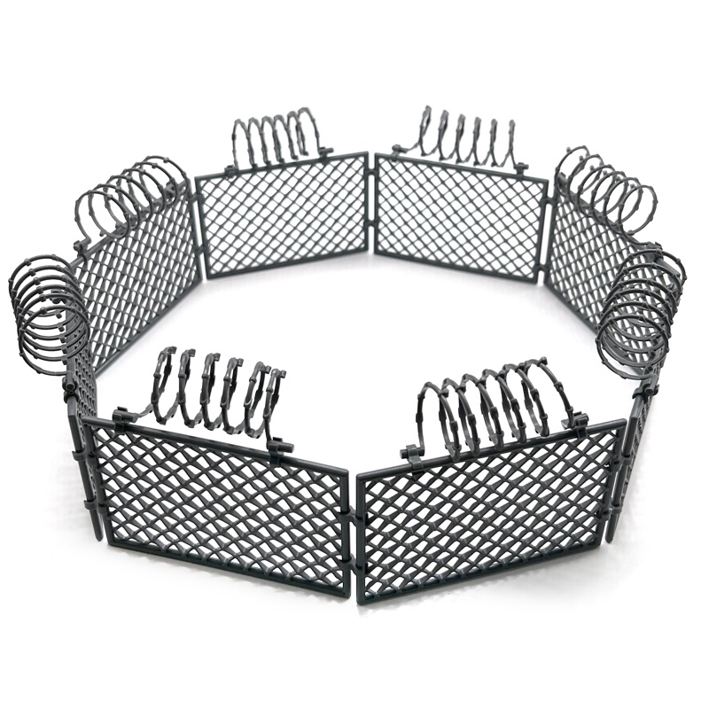 Hàng Rào Dây Gai Bảo Vệ Đồ Chơi Lắp Ráp Phong Cảnh Quân Đội DIY