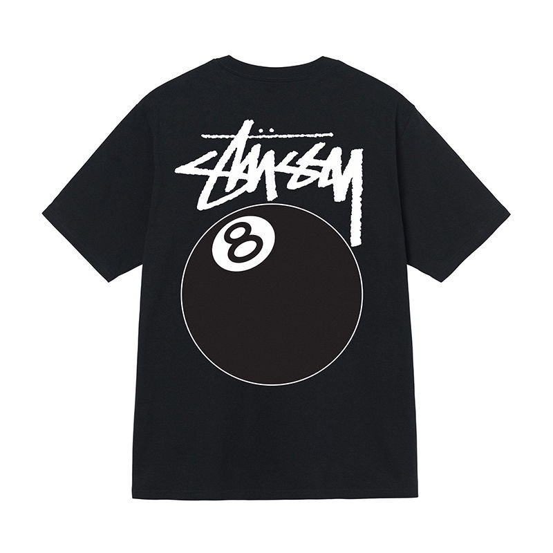 Stussy t-shirt 100% cotton strawberry dice 8 balls tay ngắn cho nam và nữ