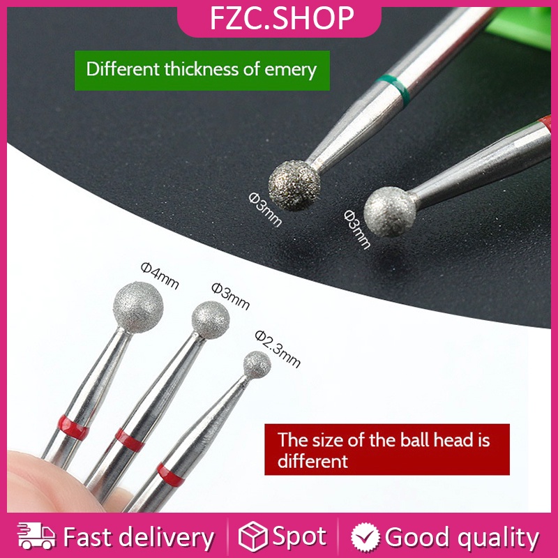 Đầu mài móng Mỹ Nail Mũi Khoan Móng Kích Thước 3 / 32 #" Mũi Khoan Tròn Làm Sạch Da Chết Cho Móng Tay Chuyên Nghiệp 0603369