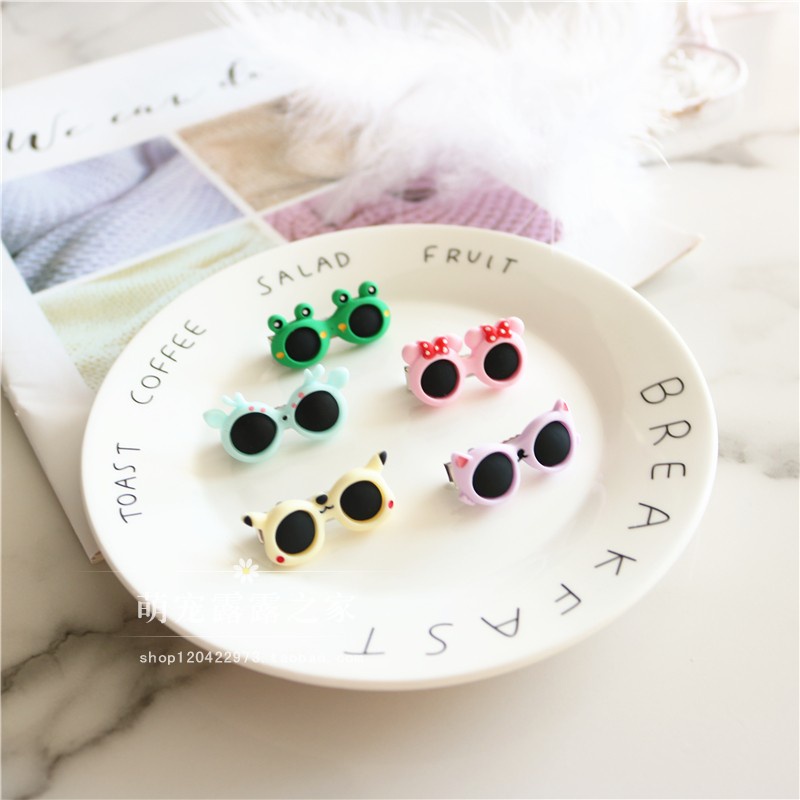 Kẹp Lông Hình Mắt Kính 3cm Cho Thú Cưng