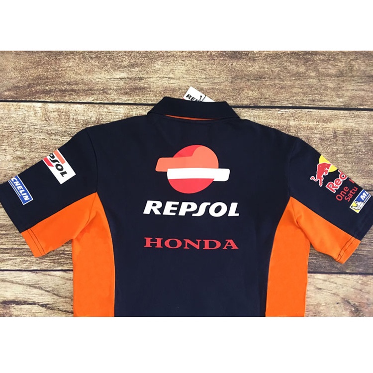 Áo polo Ngắn Tay Thoáng Khí Thoải Mái In Logo Honda Cá Tính Cho Nam