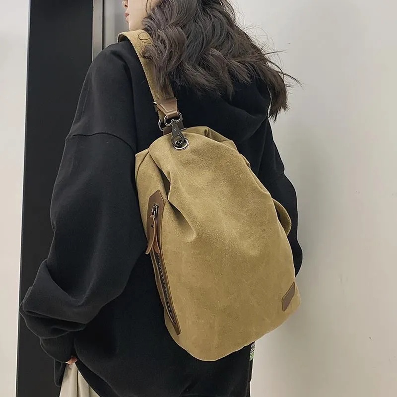 Túi Đeo Chéo Vai Bằng Vải Thời Trang Sành Điệu Dễ Thương Cho Nam Và Nữ fna340