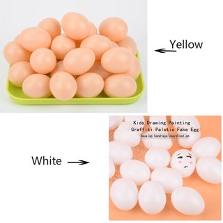 10 cái trứng giả 5,5 * 4cm đồ dùng cho động vật trang trại lồng phụ kiện hướng dẫn gà tổ trứng trẻ em trứng giả đầy màu sắc tự làm trứng phục sinh trẻ em vẽ tranh graffiti chơi nhà đồ chơi