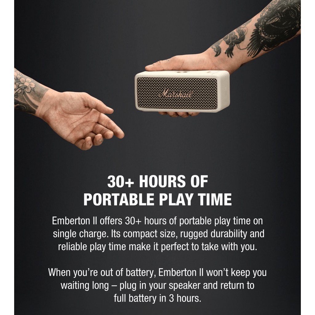 Loa Bluetooth Chống Thấm Nước IPX7 MARSHALL Emberton II