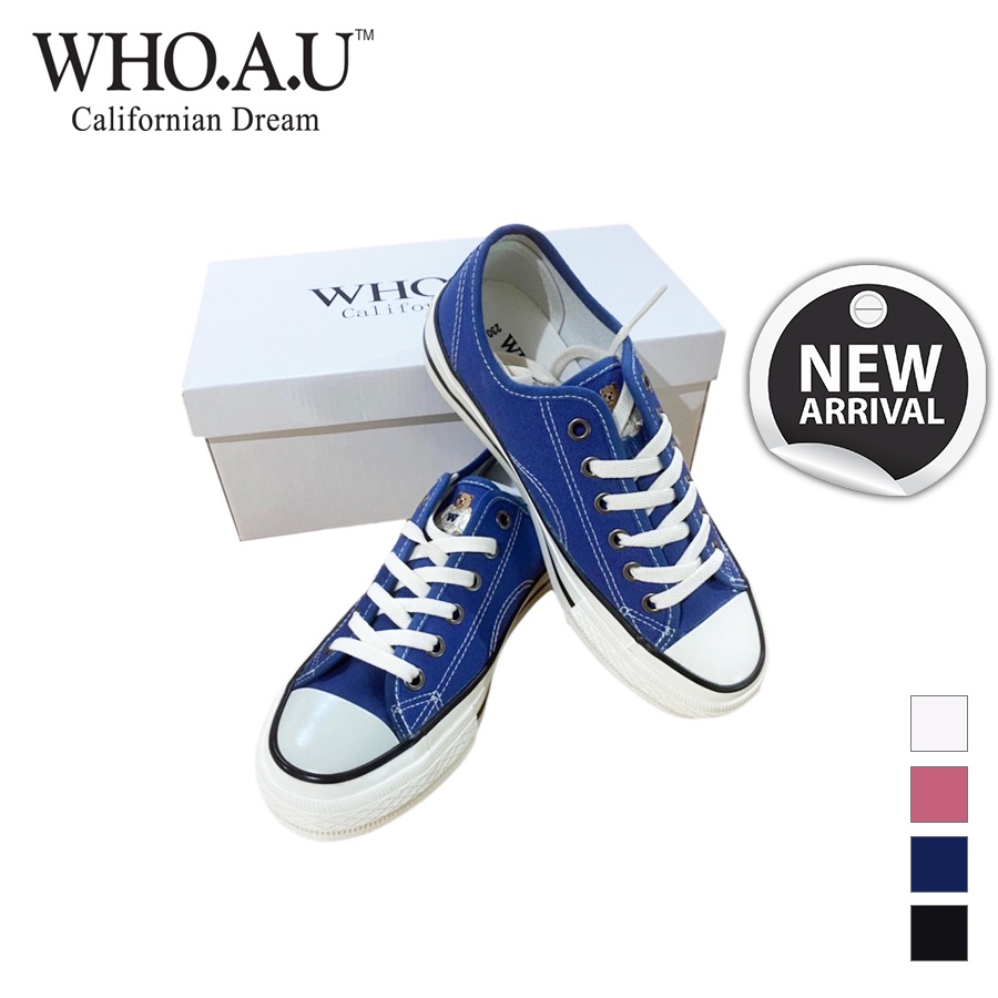 Giày thể thao WH.O.AU WHPGD1121A Sneakers Unisex Steve Bear Converse vải canvas