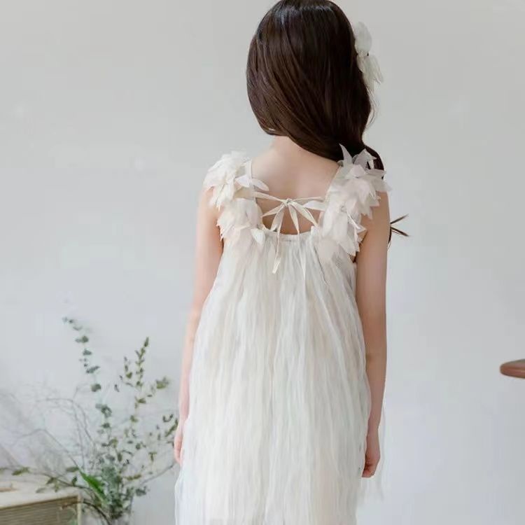 Đầm Công Chúa Không Tay Hở Lưng Phong Cách Hàn Quốc Thời Trang Mùa Hè Cho Bé Gái