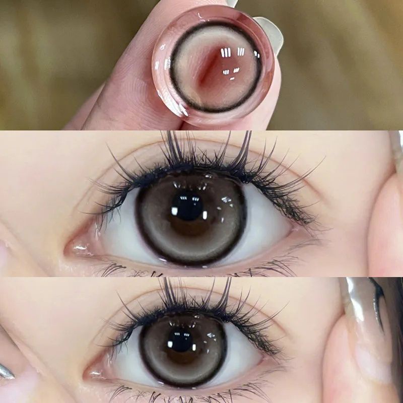 Set 2 Thấu Kính 14.5mm Dễ Thương Cho Học Sinh 0 ~ - 8.00 lens mắt lens nâu