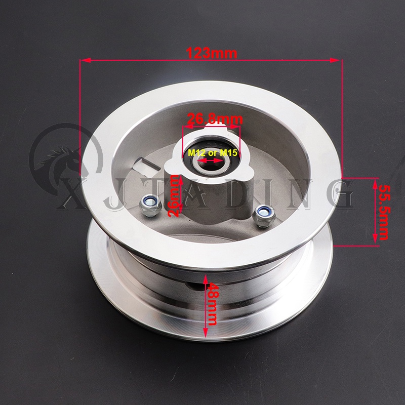 Trục Giữa Bánh Xe Bằng Hợp Kim Nhôm 4.10 / 3.50-4 4.00-4 3.00-4 Cho MIni Scooter Điện MIni