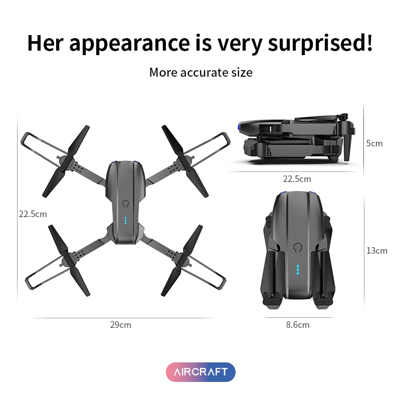 Máy Bay Điều Khiển Từ Xa FLYRC New E88 Pro K3 Drone 4K Dual HD WIFI FPV LED