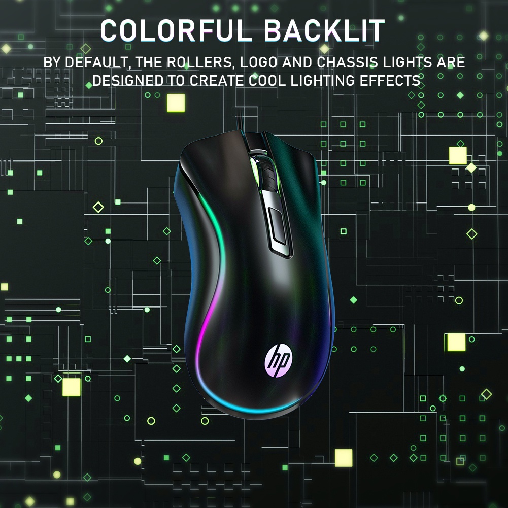 Chuột Gaming HP G100 Quang HọC Có Dây, 1600DPI NhiềU MàU