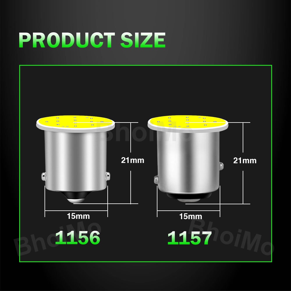 Bóng Đèn LED Phanh Xe Hơi 1156 P21W Ba15S P21 / 5w 1157 Bay15D Cob Dc 12v Chất Lượng Cao