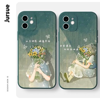 Ốp lưng JURSUE hoạt hình cặp đôi dễ thương đẹp Cho iPhone 16 15 14 13 12 11 Pro Max SE 2020 X XR XS ip 8 7 Plus kute XYH1283
