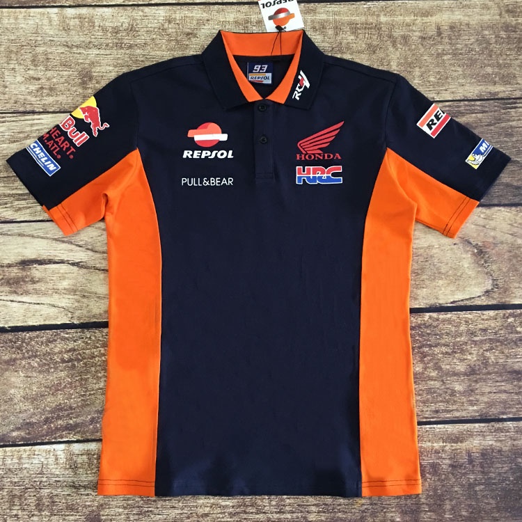 Áo polo Ngắn Tay Thoáng Khí Thoải Mái In Logo Honda Cá Tính Cho Nam