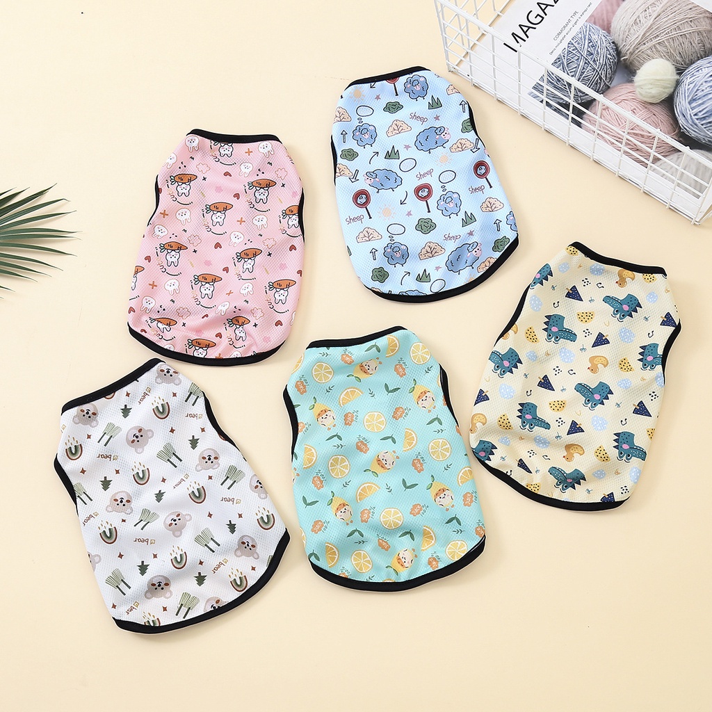 Áo Thun In Hình Khủng Long Dễ Thương Cho Thú Cưng