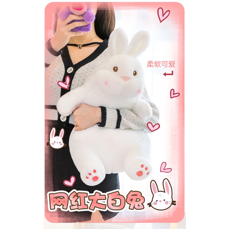 Thú Nhồi Bông Hình Con Thỏ Dễ Thương Cho Bé