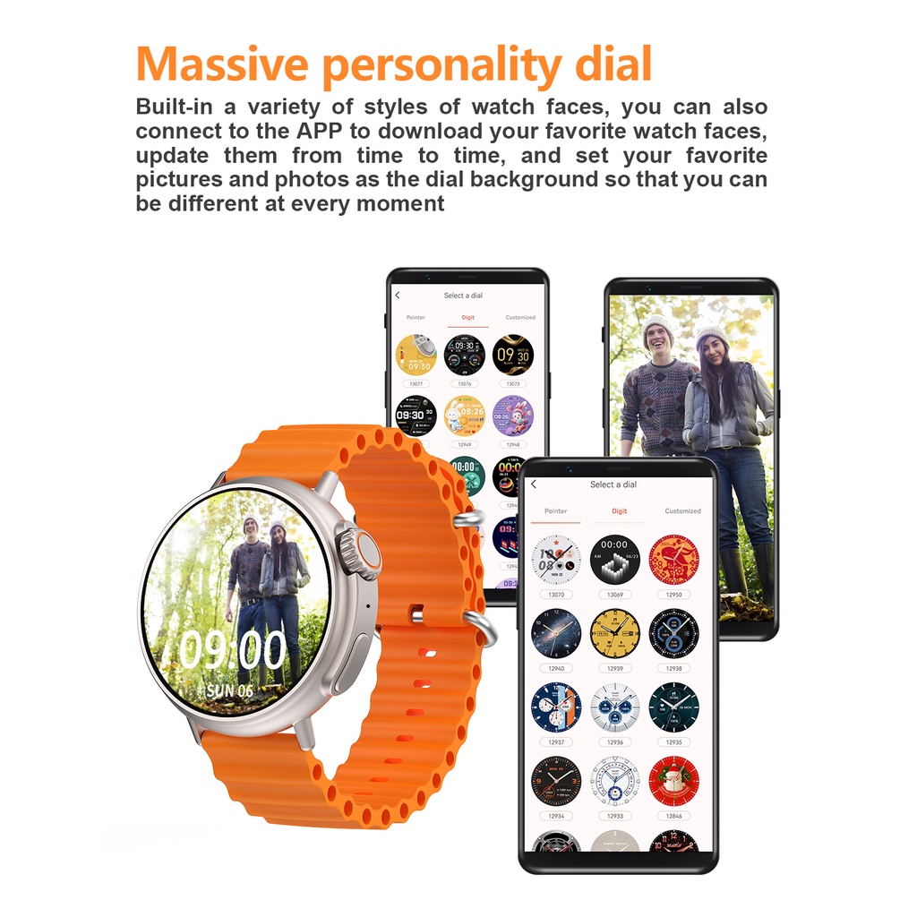 Đồng hồ thông minh nam 454 * 454 màn hình amoled sạc không dây hỗ trợ giọng nói đồng hồ thông minh cho nam