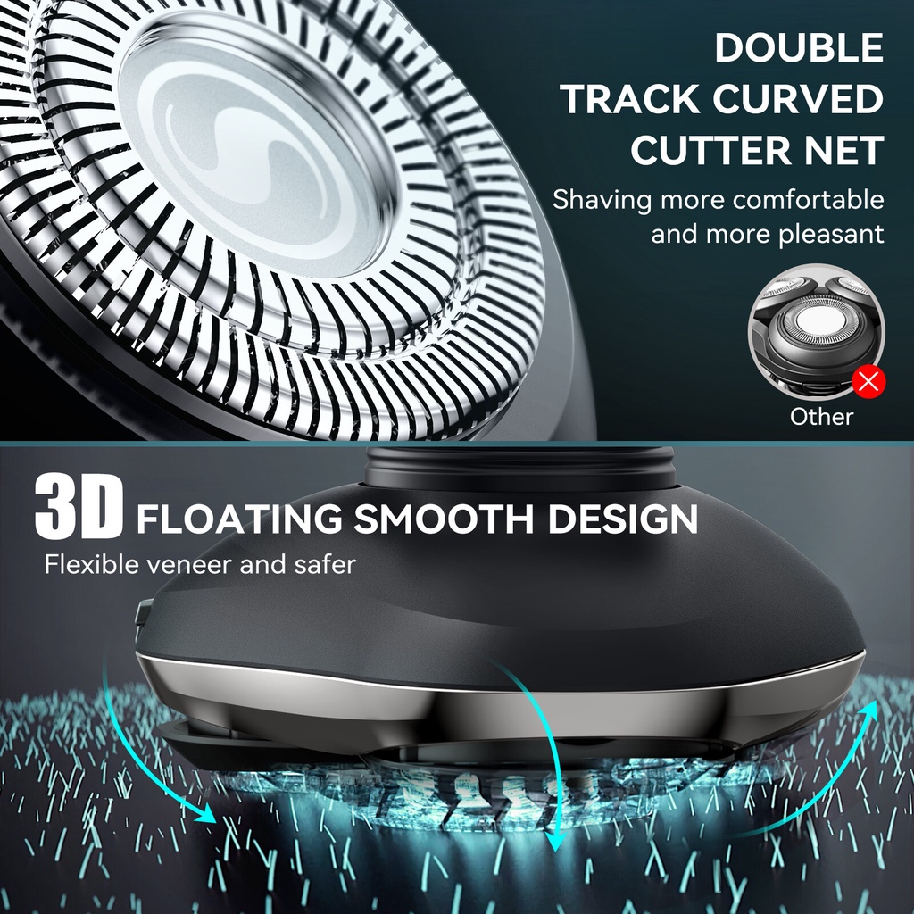 Máy Cạo Râu 3D Chống Thấm Nước IPX6 Đa Năng Chuyên Nghiệp Cho Nam