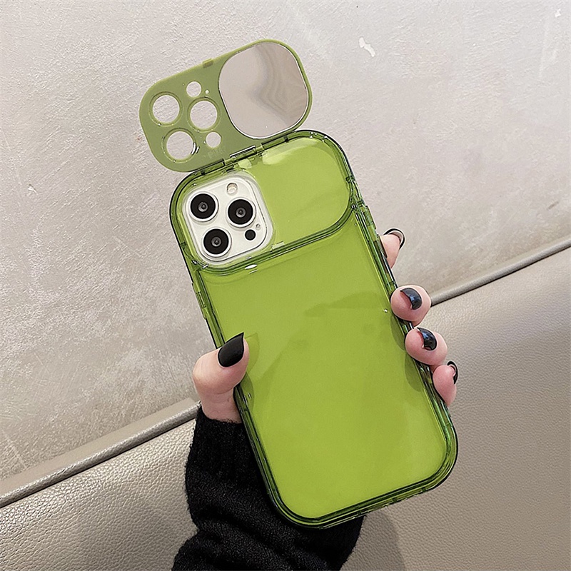 Ốp Điện Thoại Mặt Gương Đơn Giản Chống Sốc Cho iPhone 14 13 12 11 Pro Max XS XR X 8 7 Plus