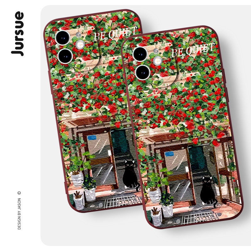 Ốp điện thoại JURSUE hoạt hình dễ thương đẹp độc lạ Cho iPhone 14 13 12 11 Pro Max SE 2020 X XR XS ip 8 7 Plus kute XYH1275