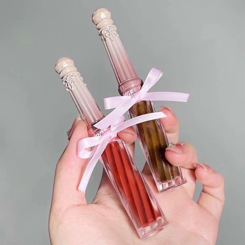 Son Bóng Dạng Lỏng Dưỡng Ẩm Lâu Trôi Chống Thấm Nước Màu Trắng Hình Nơ HERORANGE