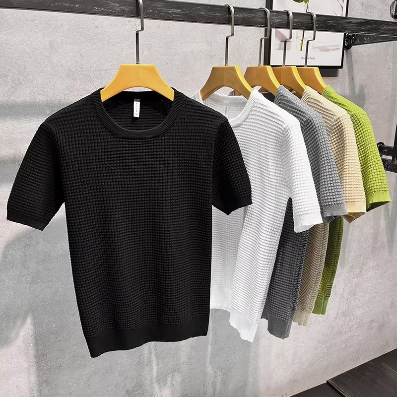 Áo Thun Tay Ngắn Cổ Tròn Màu Sắc Đơn Giản Thời Trang Mùa Hè Cho Nam Giới Size M-3XL