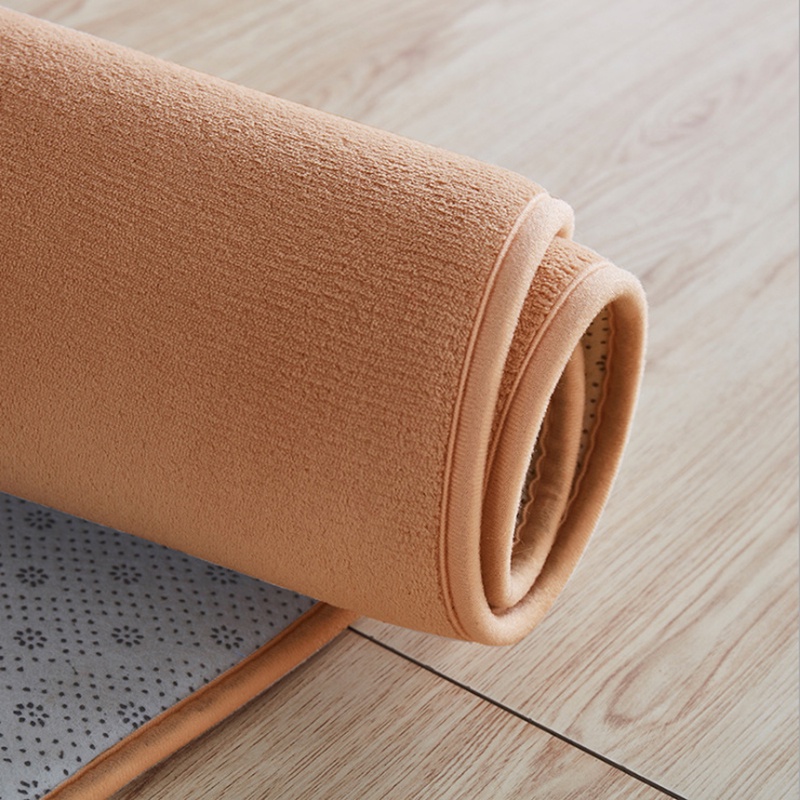 Thảm Lông Cừu San Hô Hình Tròn Màu Xám Đa Ứng Dụng