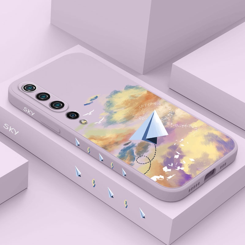 Ốp Điện Thoại Silicon Dẻo In Hình Máy Bay Giấy Bảo Vệ Toàn Diện Cho Xiaomi Mi 10 Pro Lite 10S 9 8