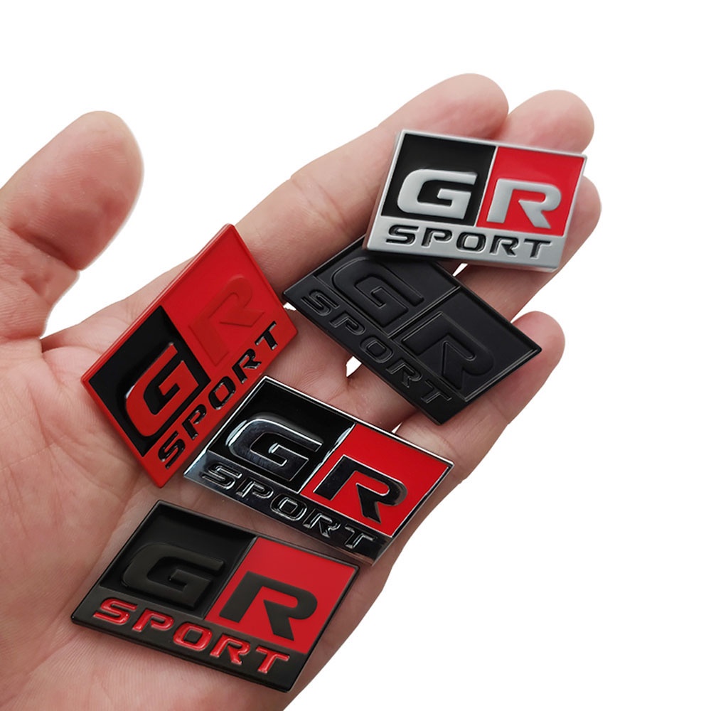 Miếng Dán Logo 3D Bằng Kim Loại Trang Trí Xe Hơi Toyota Sport GR Sport C-HR RAV4 Avensis Prado Prius