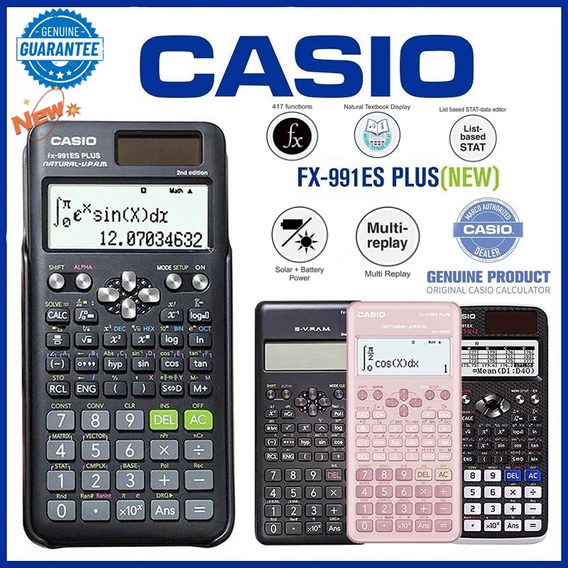 Máy Tính Năng Lượng Mặt Trời Cầm Tay CASIO Fx-991ES plus 2nd, Fx-991EX ,f-82MS 2nd
