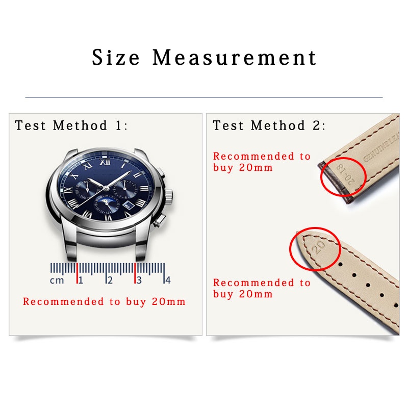 Dây Đeo Đồng Hồ Bằng Da Thật Nhiều Màu Sắc Có Khóa Gài 16mm 18mm 19mm 20mm 21mm 22mm 24mm
