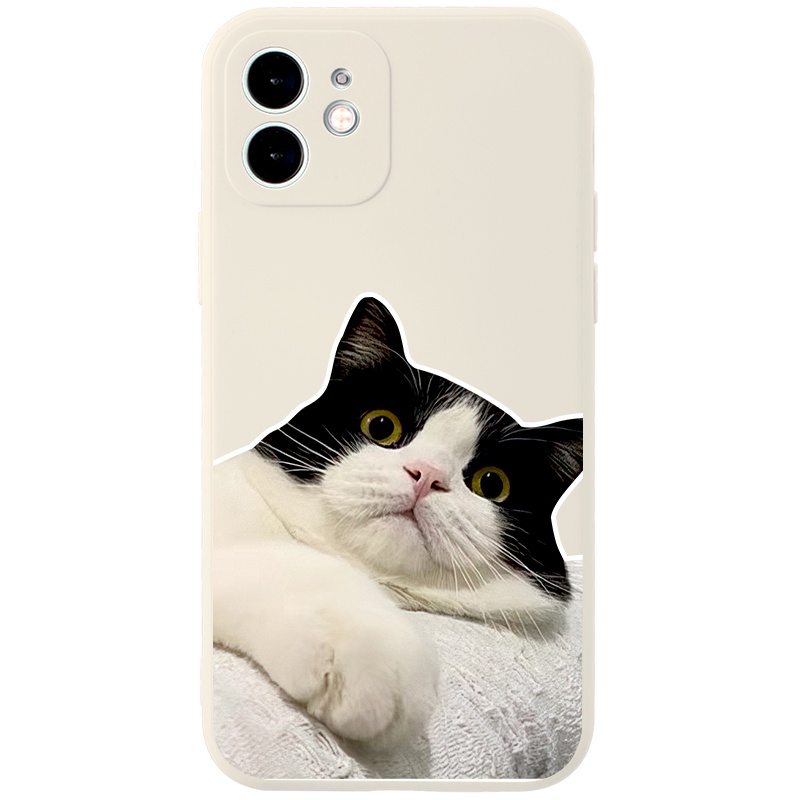 Ốp điện thoại JURSUE hoạt hình cặp đôi dễ thương đẹp mèo Cho iPhone 14 13 12 11 Pro Max SE 2020 X XR XS 8 7 ip 6S 6 Plus kute XYH1259