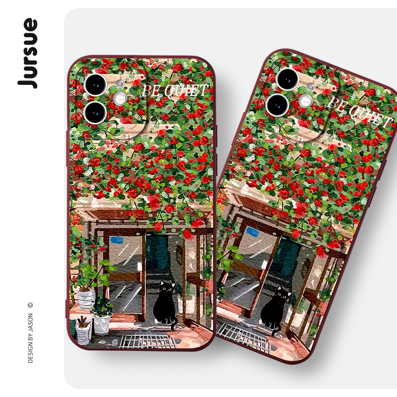 Ốp điện thoại JURSUE hoạt hình dễ thương đẹp độc lạ Cho iPhone 14 13 12 11 Pro Max SE 2020 X XR XS ip 8 7 Plus kute XYH1275