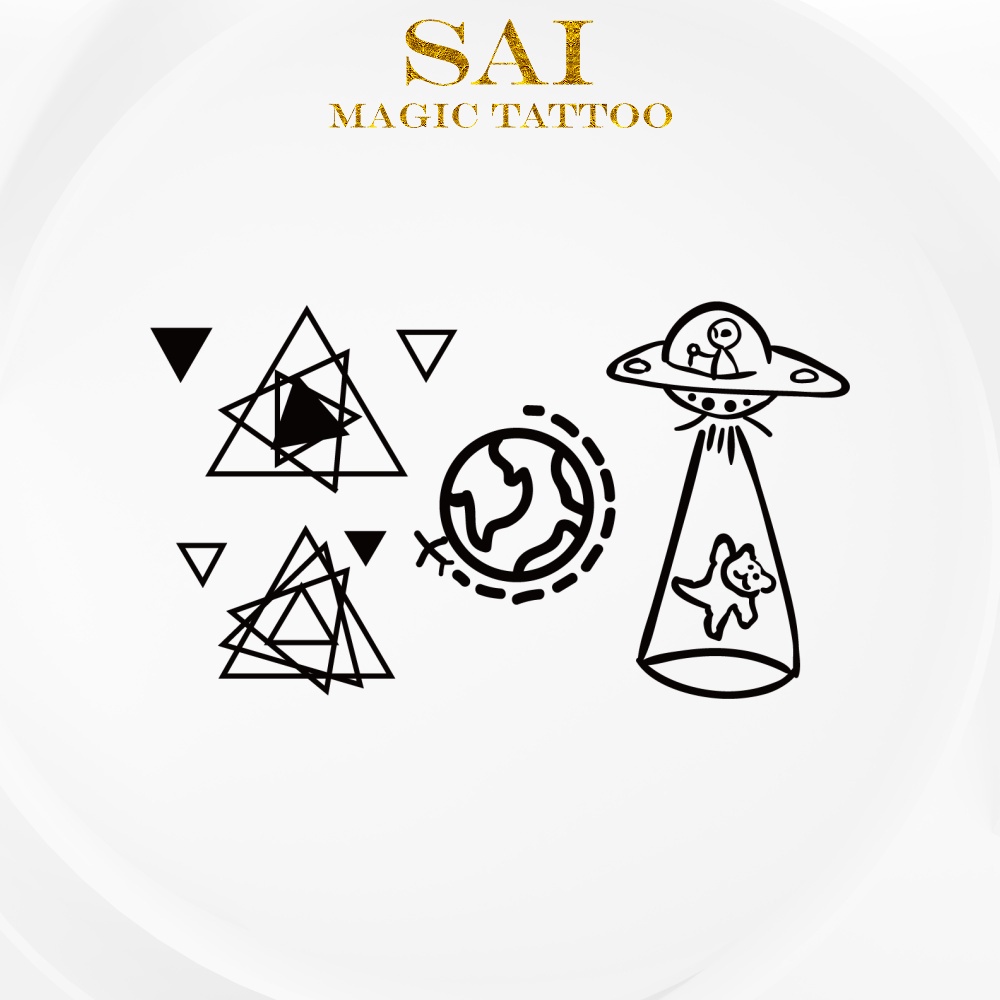 Miếng dán hình xăm tạm thời SAI MAGIC TATTOO 10CM×06CM chống thấm nước lâu trôi lên đến 2 tuần 404