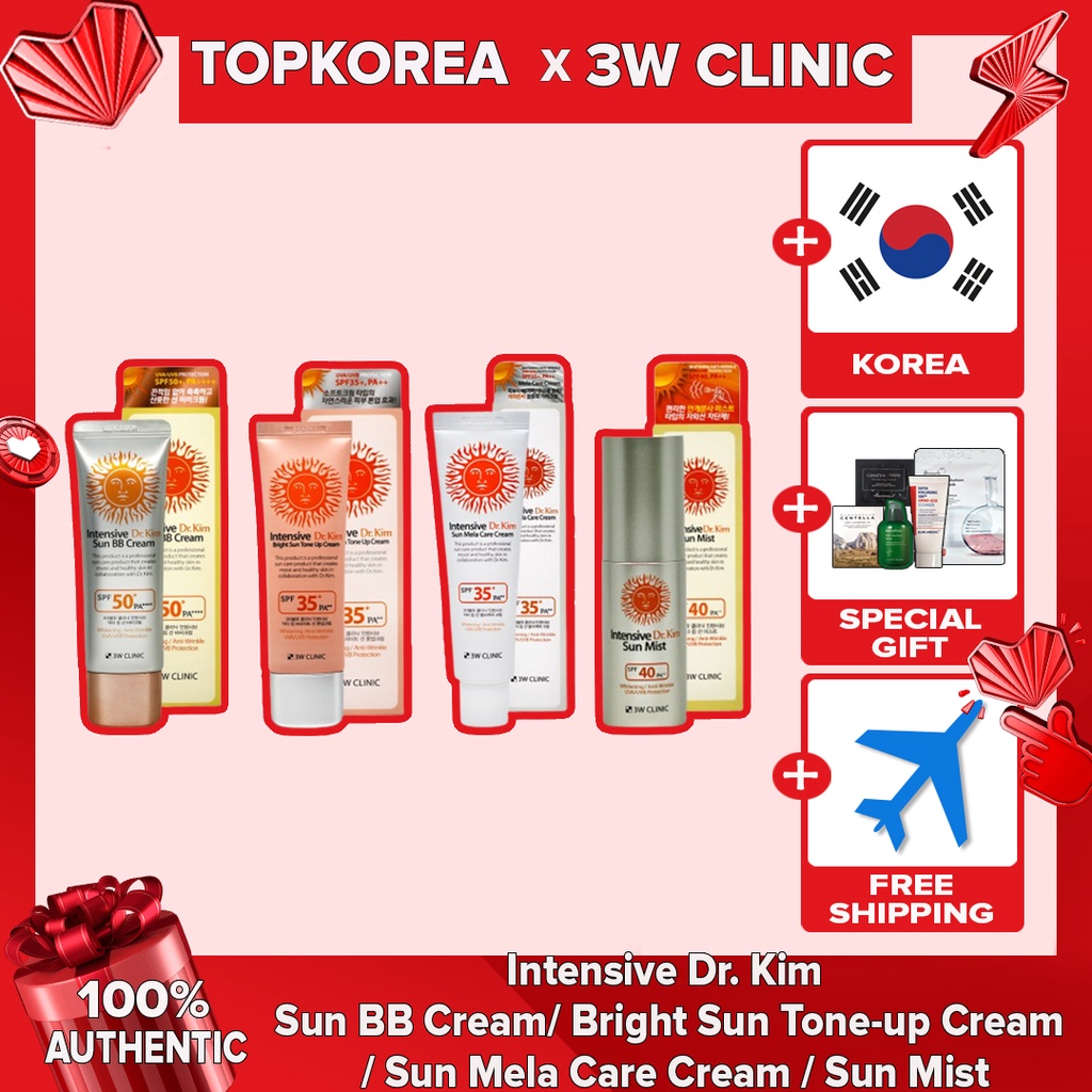 3W CLINIC Intensive/// Dr.. Kim Sun Kem BB / Kem Chống Nắng Làm Sáng Tông Màu Da / Kem Chống Nắng / Kem Chống Sương Mù Sun Toporea / Shipping Từ Hàn Quốc