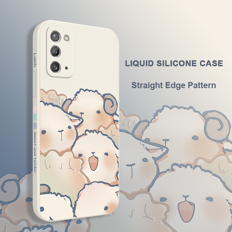Ốp Điện Thoại Silicon Dẻo Họa Tiết Chú Cừu Dễ Thương Cho Samsung Galaxy Note 20 Ultra 10 Plus 9