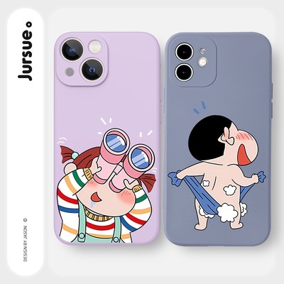 Ốp lưng JURSUE mềm hoạt hình cặp đôi dễ thương đẹp Cho iPhone 17 16 15 14 13 12 11 Pro Max SE 2020 X XR XS ip 8 7 Plus kute Y3134