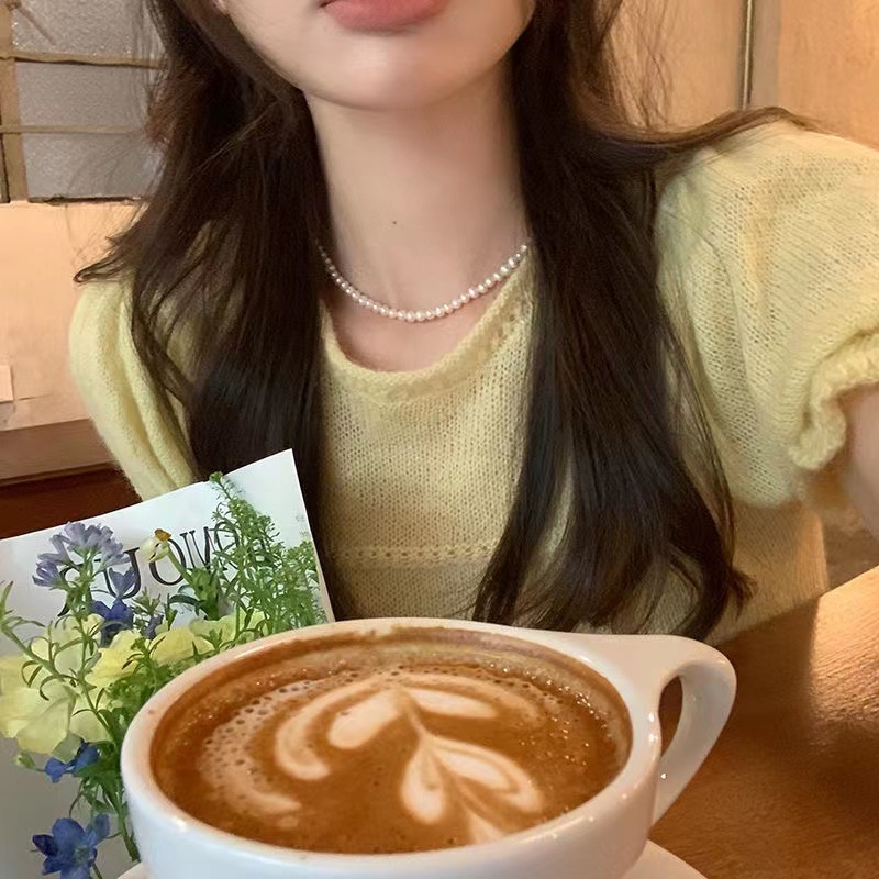 Vòng Cổ Choker Đính Ngọc Trai Sang Trọng Thời Trang Mùa Hè Phong Cách Hàn Quốc Cho Nữ