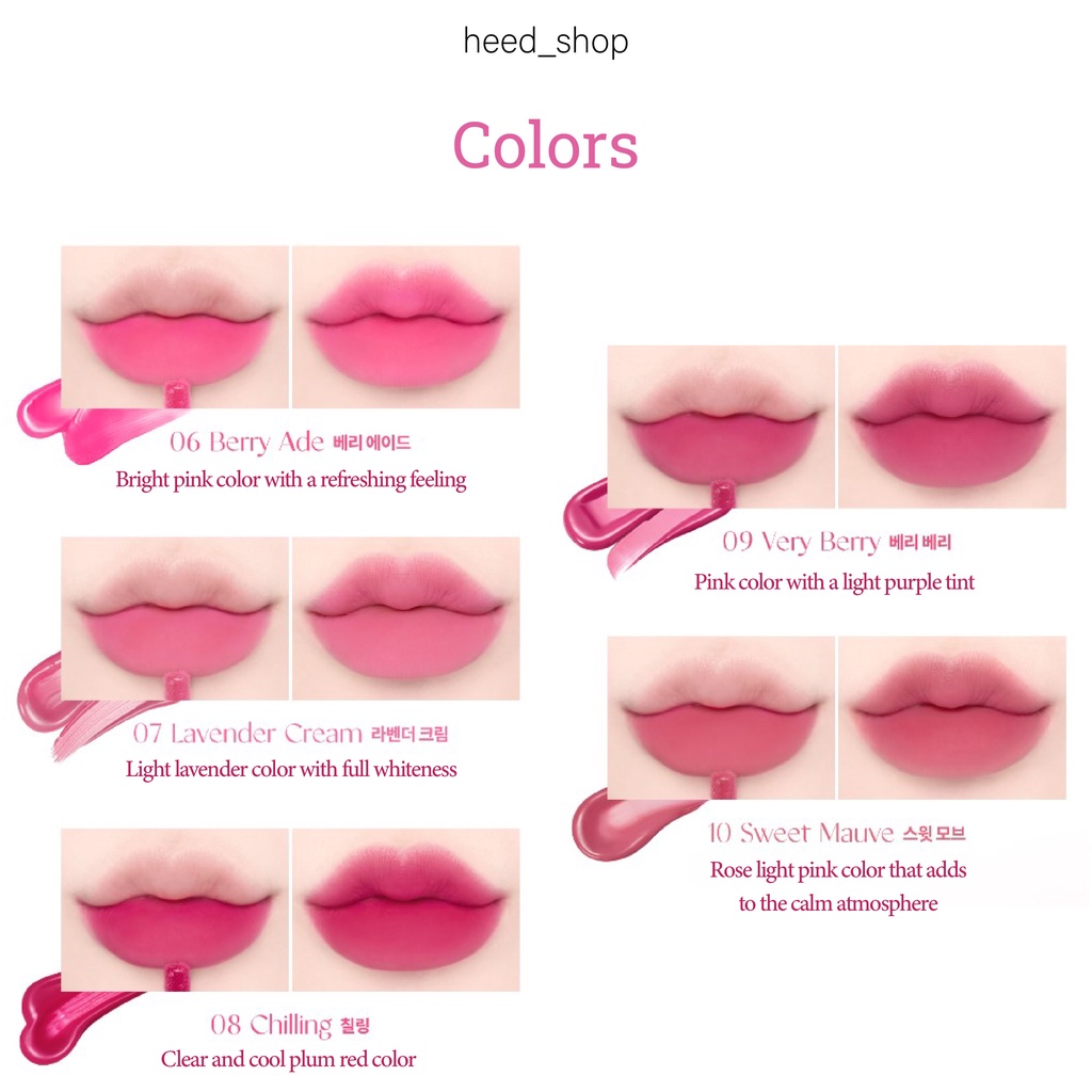 Son tint Juicy Dewy 12 Màu Tùy Chọn Quả Mọng Smoothie / Free Quà Tặng